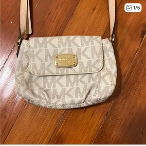 Michael Kors Beige Monogram Crossbody